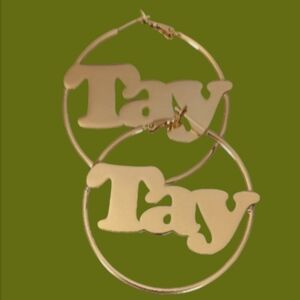 Tay Custom name earrings